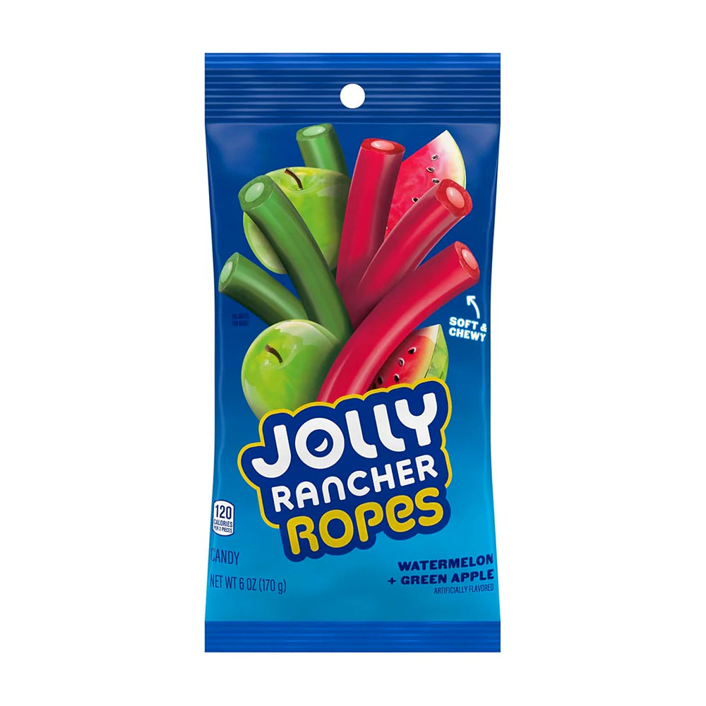 Jolly Rancher Ropes Watermelon + Green Apple (Case of 12)