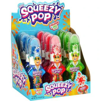 Mr Squeezy Pop Candy - 12ct