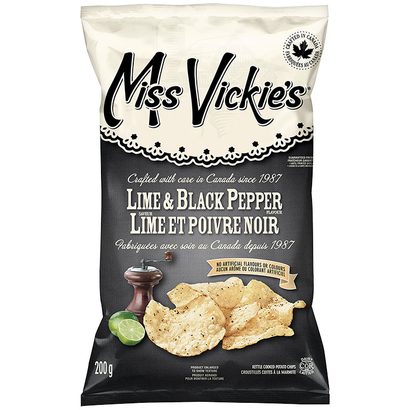 Miss Vickie's Lime & Black Pepper 200g - Case of 12