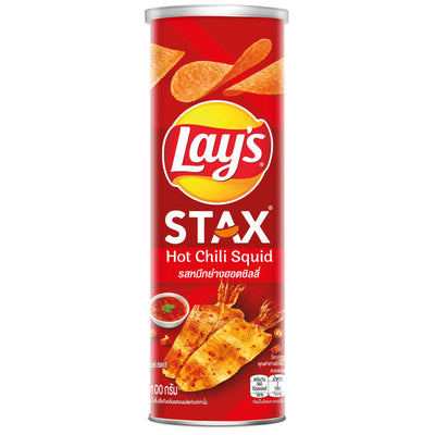 Lays Stax Hot Chili Squid 100g - Vietnam - (Case of 16)