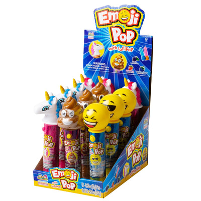 Emoji Light Pop Candy - 12ct