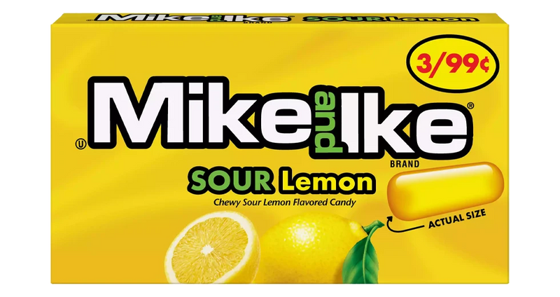 Mike & Ike Sour Lemon 22g - Case of 24