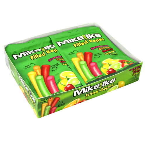 Mike & Ike Licorice Filled Ropes - 12ct