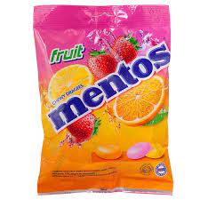 Mentos Fruit Peg Bag 125g (Case of 40)