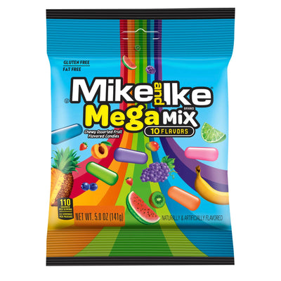 Mike & Ike Mega Mix Peg Bag 141g - (Case of 12)