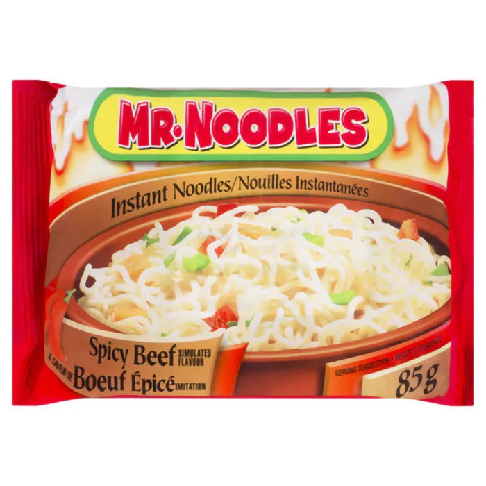 Mr Noodles Instant Noodles Spicy Beef Simulated Flavor 85g 24 Pack