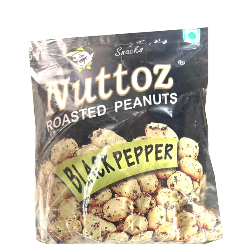 Nuttoz Roasted Peanuts Black Pepper 30g - 12pk