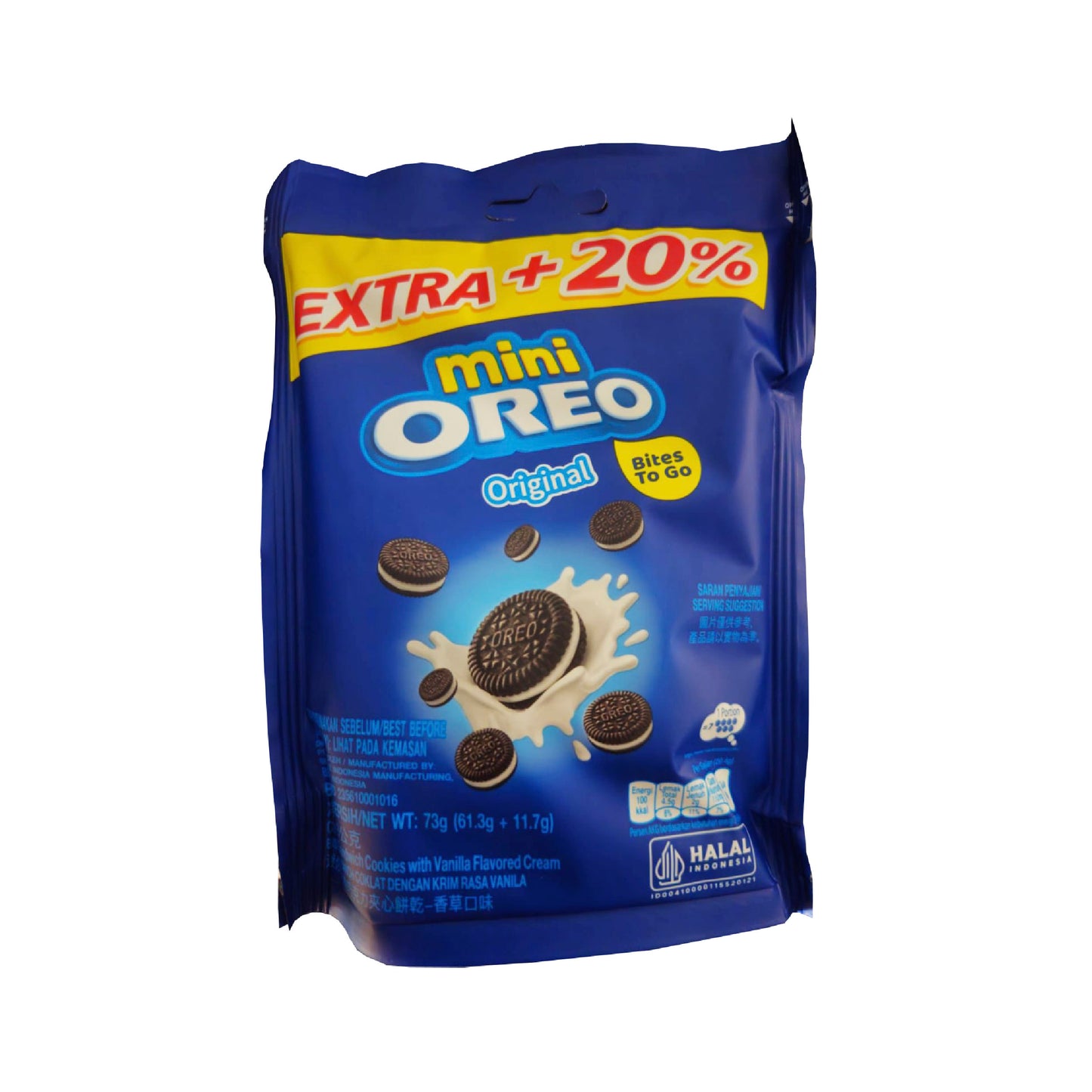 Oreo Mini Original Cookies Bag 73g - 12ct (Indonesia)