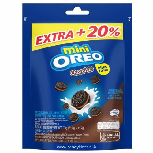 Oreo Mini Chocolate Cookies Bag 73g - 12ct (Indonesia)