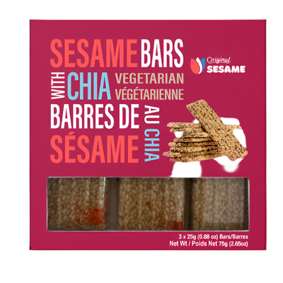 Sesame Bars with Chia 75g - 15ct