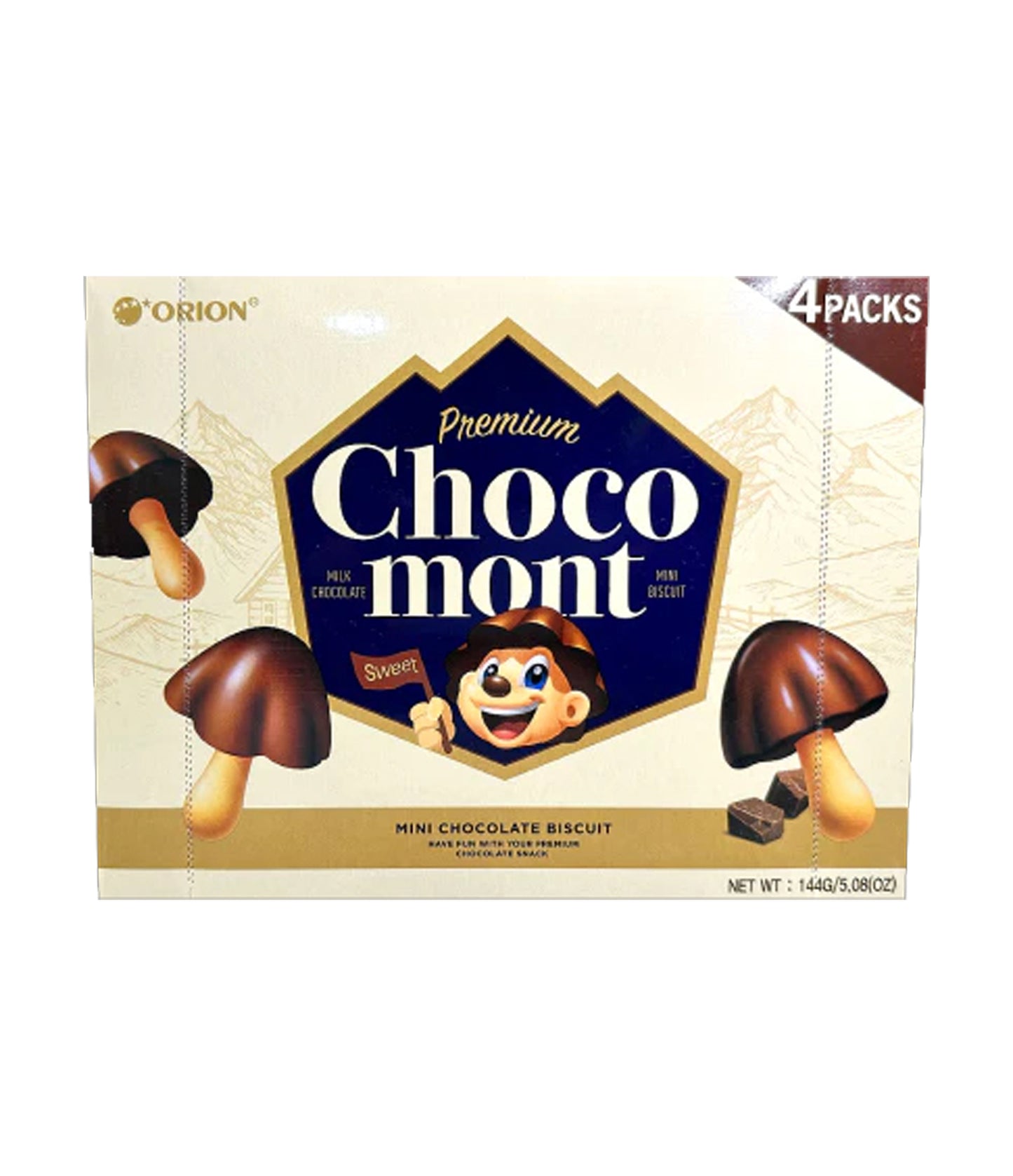 Orion Premium Choco Mont 4 Packs 144g