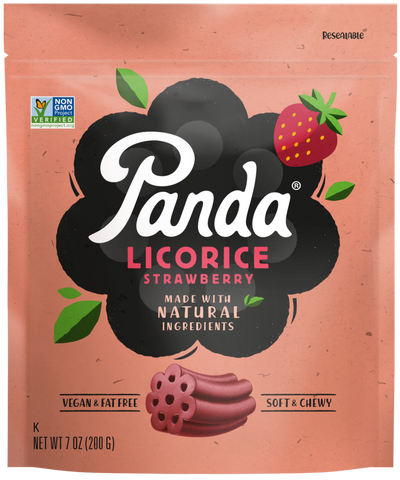 Panda Natural Strawberry Licorice - Case of 8