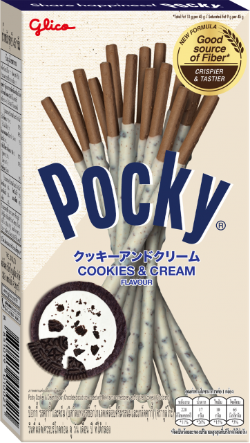 Pocky Cookies & Cream Biscuit Sticks 40g - 10ct (Thailand)