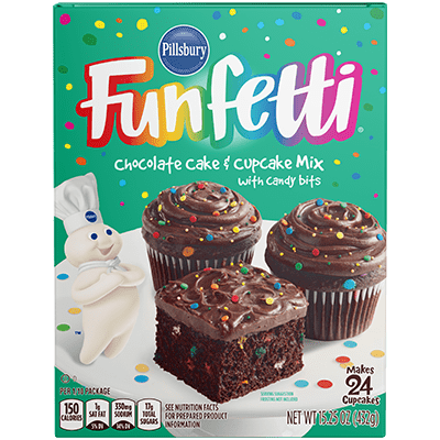 Funfetti Chocolate Cake & Cupcake Mix - Case of 12