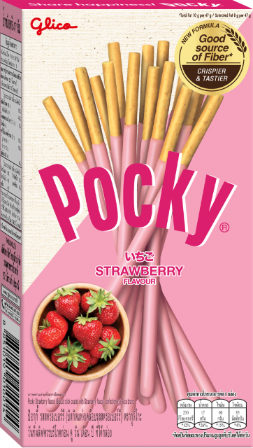 Pocky Strawberry Biscuit Sticks 38g - 10ct (Thailand)