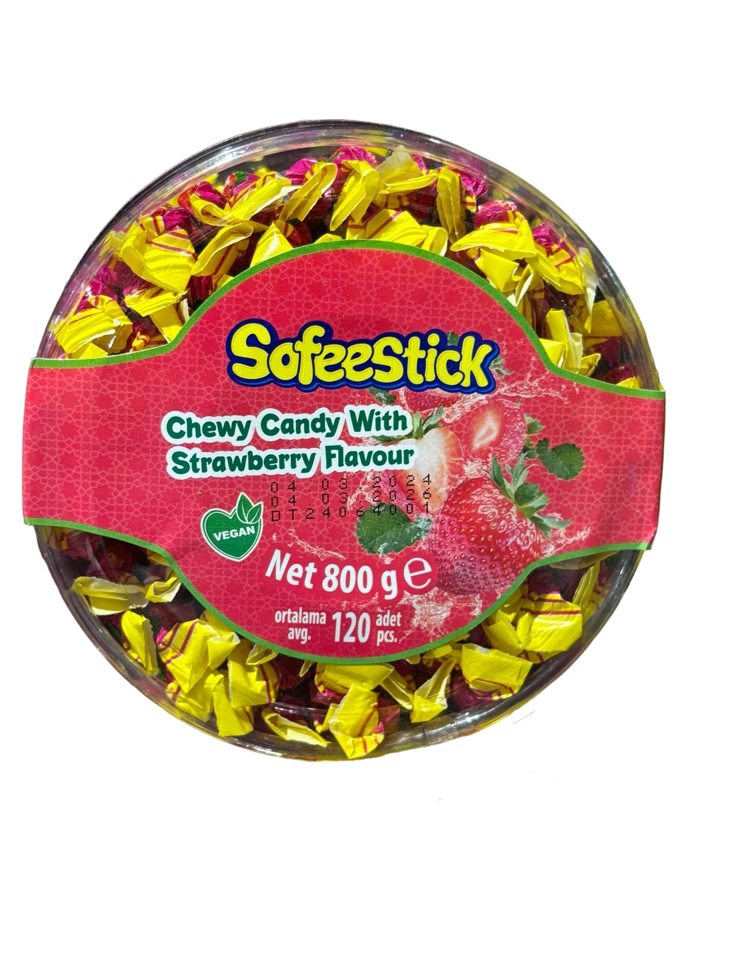 Sofeestick Chewy Candy Strawberry Sticks 800g - Turkey