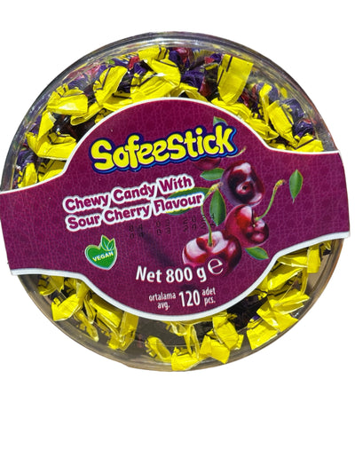 Sofeestick Chewy Candy Sour Cherry Sticks 800g - Turkey