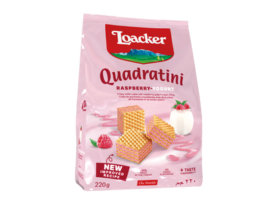 Loacker Quadratini Raspberry-Yogurt 220G