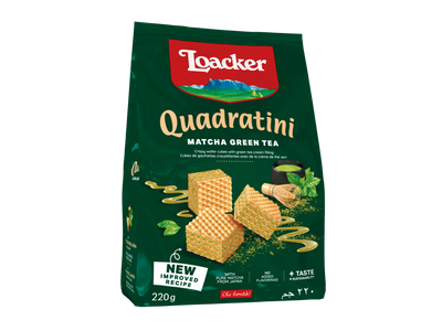 Loacker Quadratini Matcha Green Tea Wafers 250G