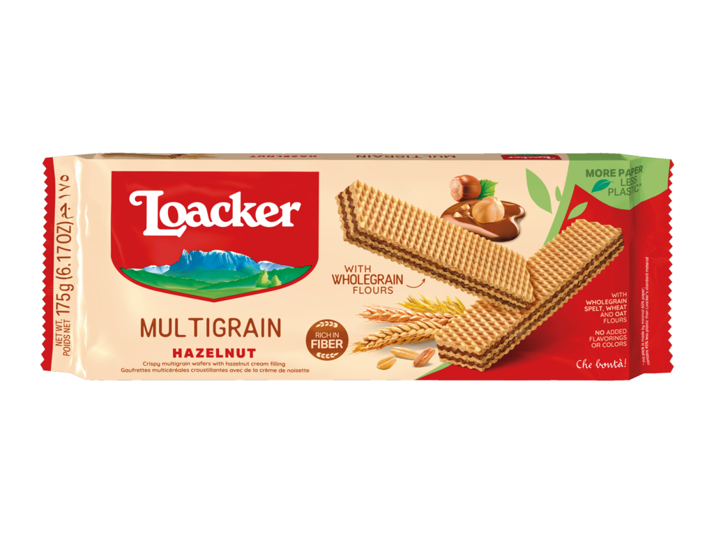 Loacker Multigrain Hazelnut 175g - Case of 18