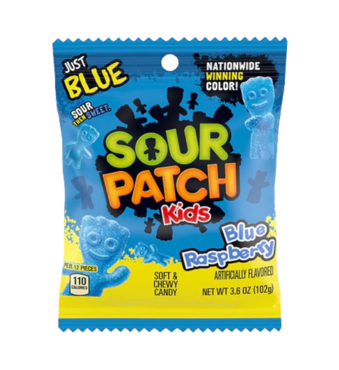 Sour Patch Kids Blue Raspberry Peg 102g - Case Of 12