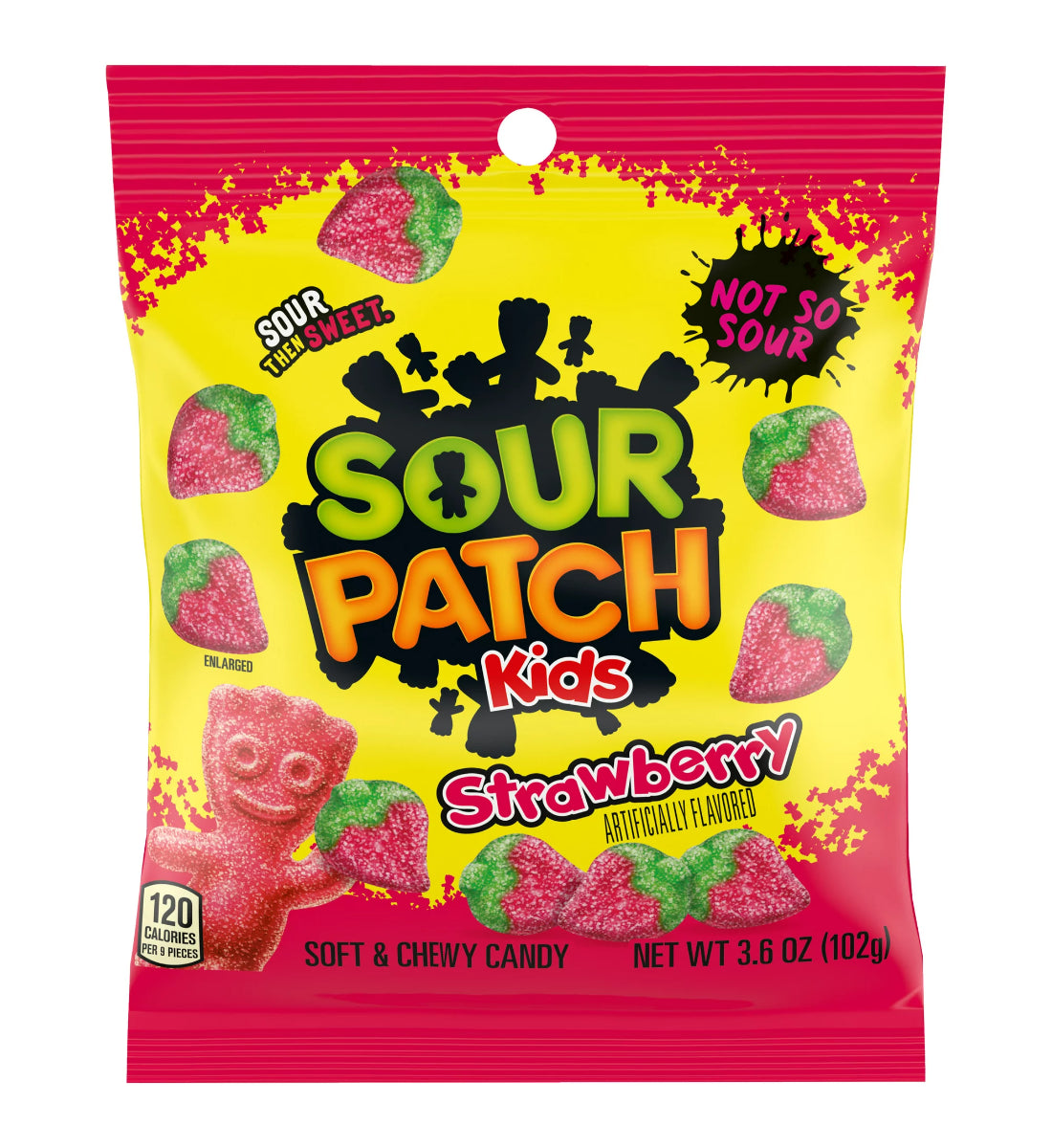 Sour Patch Kids Strawberry Peg 102g - Case Of 12