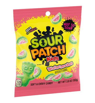 Sour Patch Kids Watermelon Peg Bag 102g - Case Of 12