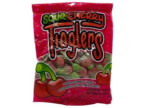 Gummy Zone Sour Cherry Tinglers Gummy Candy (Case of 24)