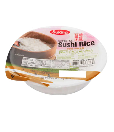 Sukina Cooked Sushi Rice 210g (12 Pack)