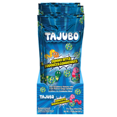 Tajubo Gummy Bites Blue Raspberry - Case of 14