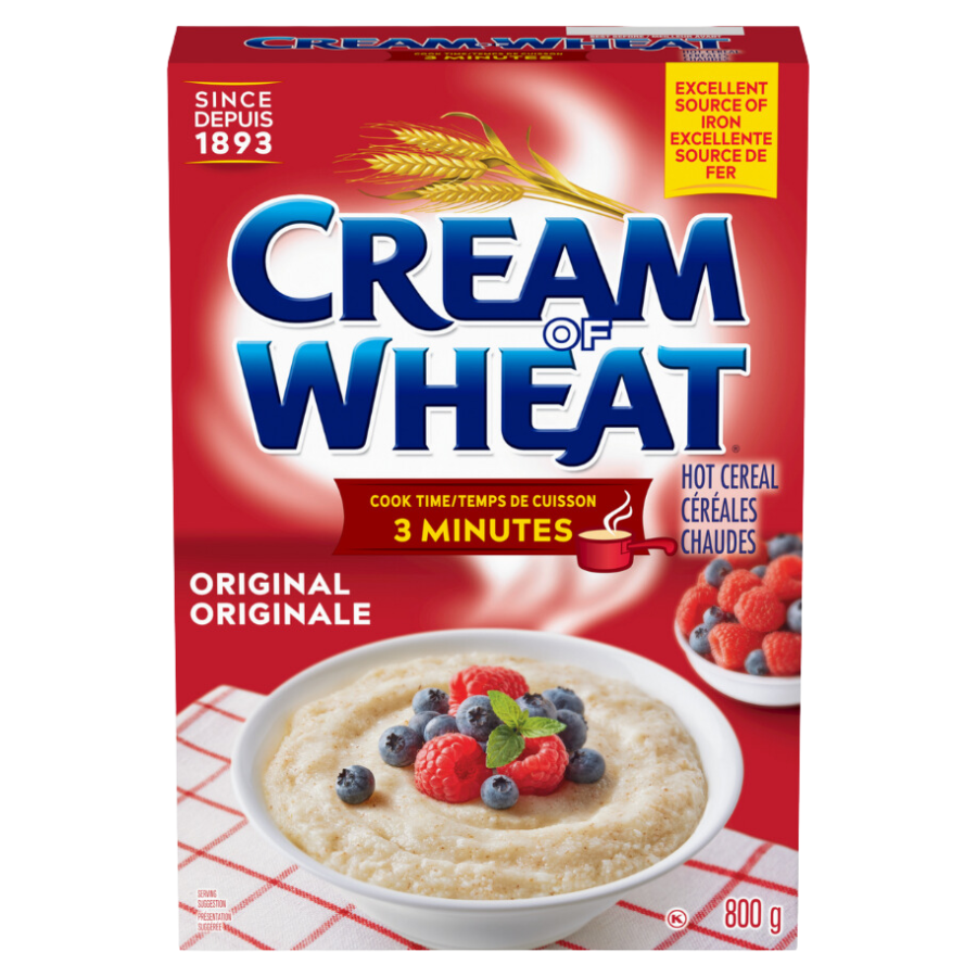 Cream of Wheat Original 3 Mins. Hot Cereal 800g - Case of 12