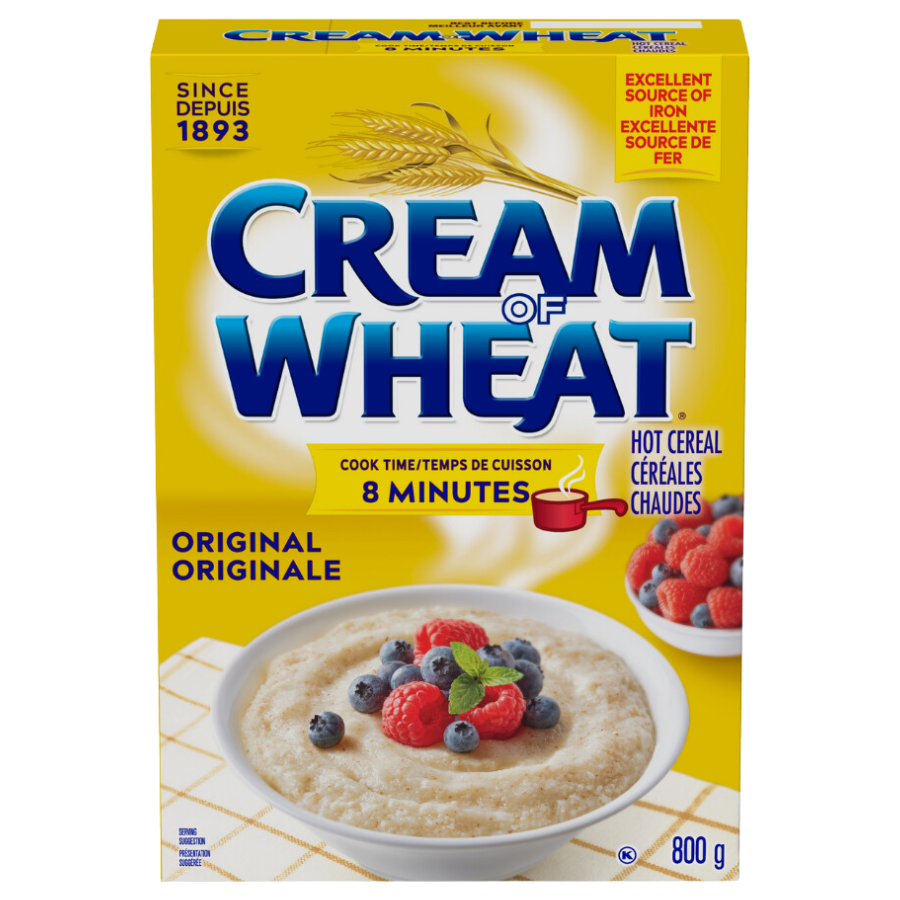 Cream of Wheat Original 8 Mins. Hot Cereal 800g - Case of 12