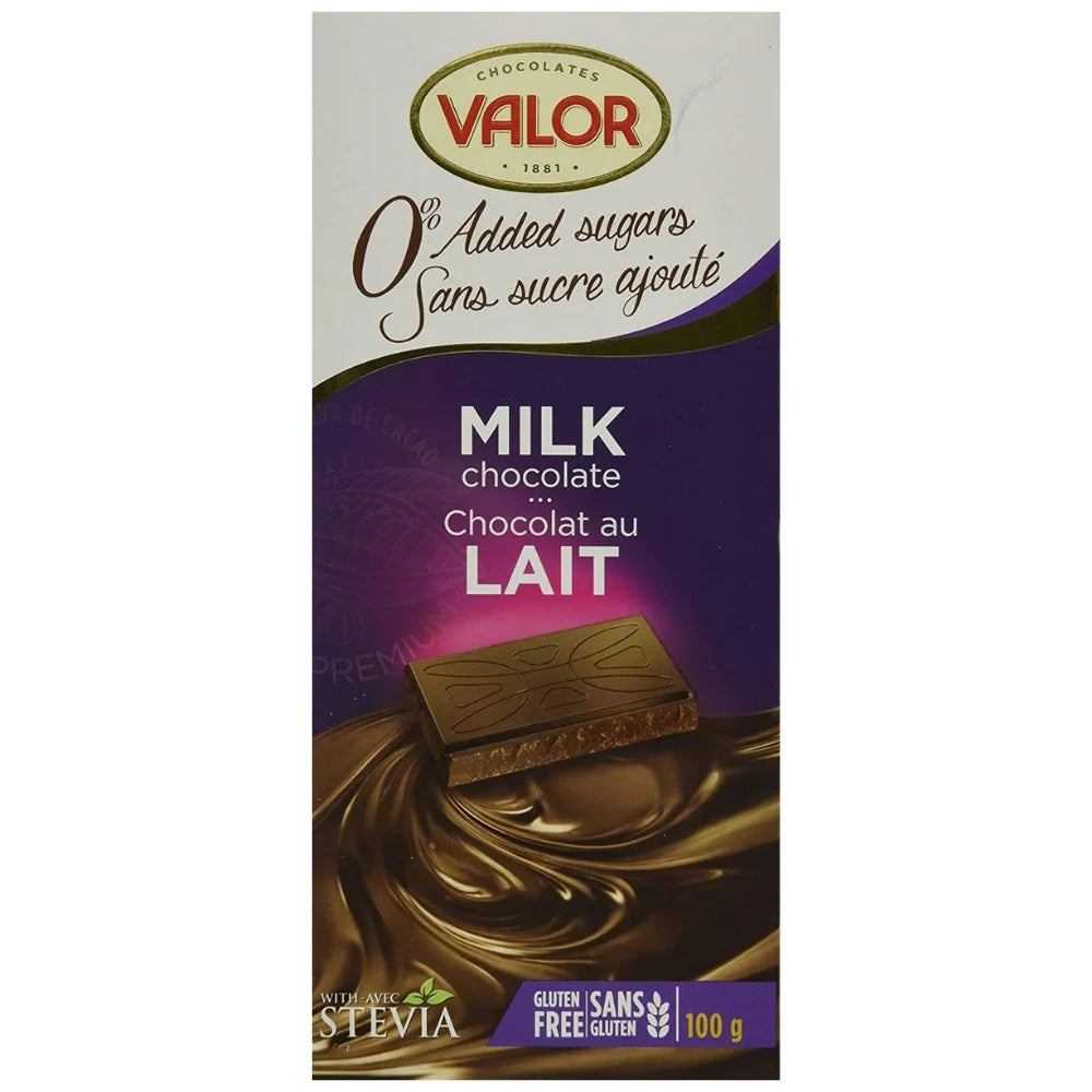 Valor Milk Chocolate Bars 100g - 17ct