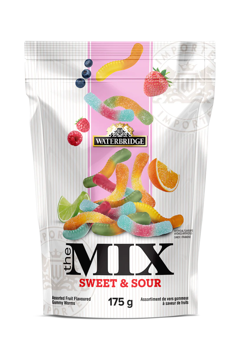 Waterbridge The Mix Sweet & Sour Worms 175g (Case of 15)