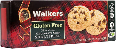 Walkers Pure Butter Chocolate Chip Shortbread Gluten Free - Case of 12