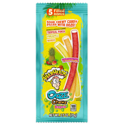 Warheads Ooze Chewz Ropes 70g - 12ct