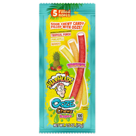 Warheads Ooze Chewz Ropes 70g - 12ct