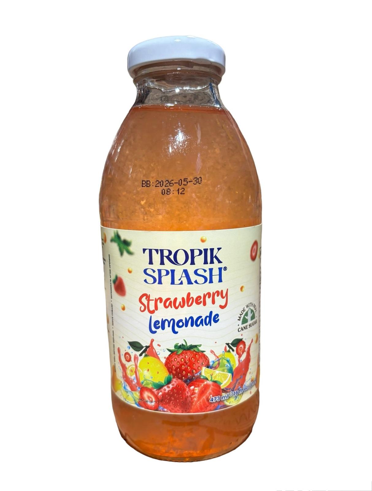 Tropik Splash Strawberry Lemonade 473ml - Case of 12