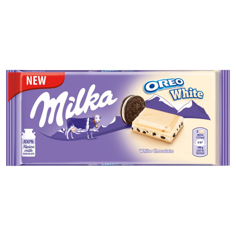 Milka Oreo White Bar 100g (Case of 22) - UK