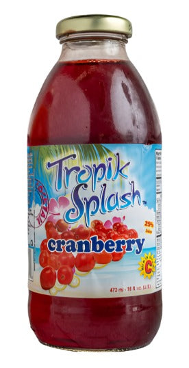 Tropik Splash Cranberry 473ml - Case of 12