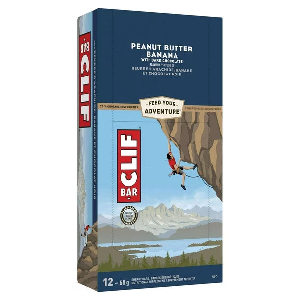 Clif Bar Peanut Butter Banana with Dark Chocolate 68G - 12Ct