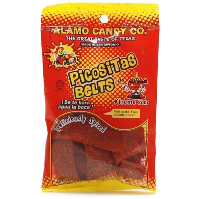 Alamo Candy Picositas Belts Xtreme Sour - 12ct