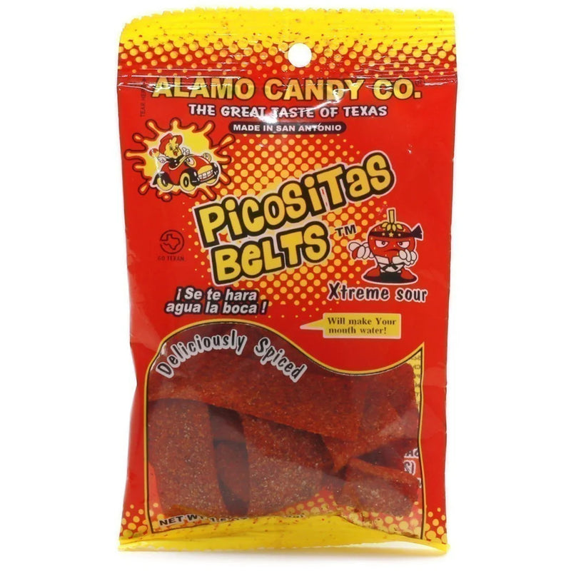 Alamo Candy Picositas Belts Xtreme Sour - 12ct