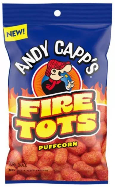 Andy Capp's Fire Tots Puffcorn 106g (Case of 12)