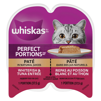 Whiskas Perfect Portions Whitefish & Tuna Pâté Cat Food 75g - Case of 24