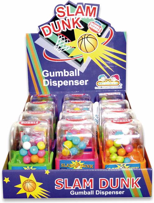 Slam Dunk Gumball Dispenser Candy - 12ct