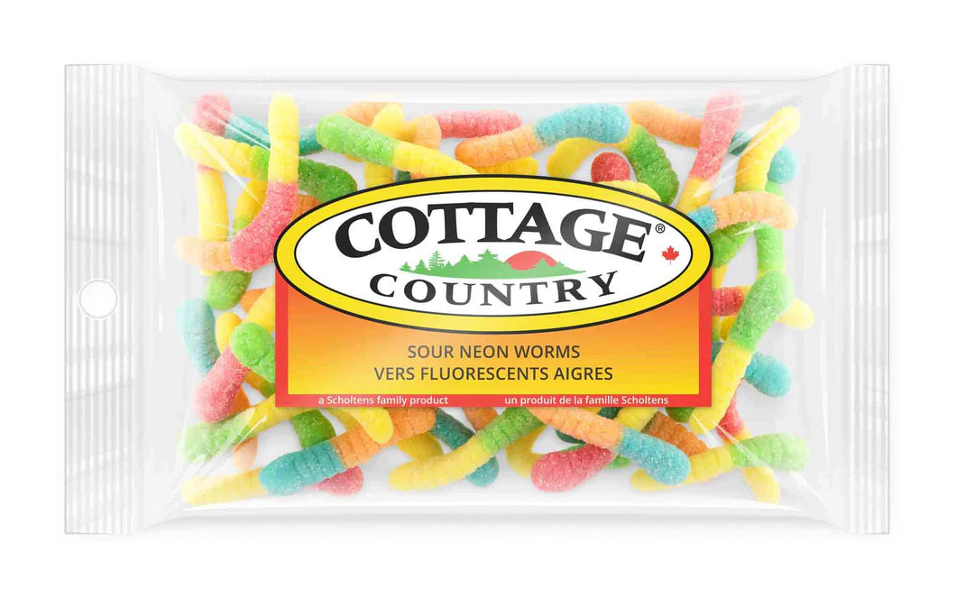 Cottage Country Sour Neon Worms (Case of 20)