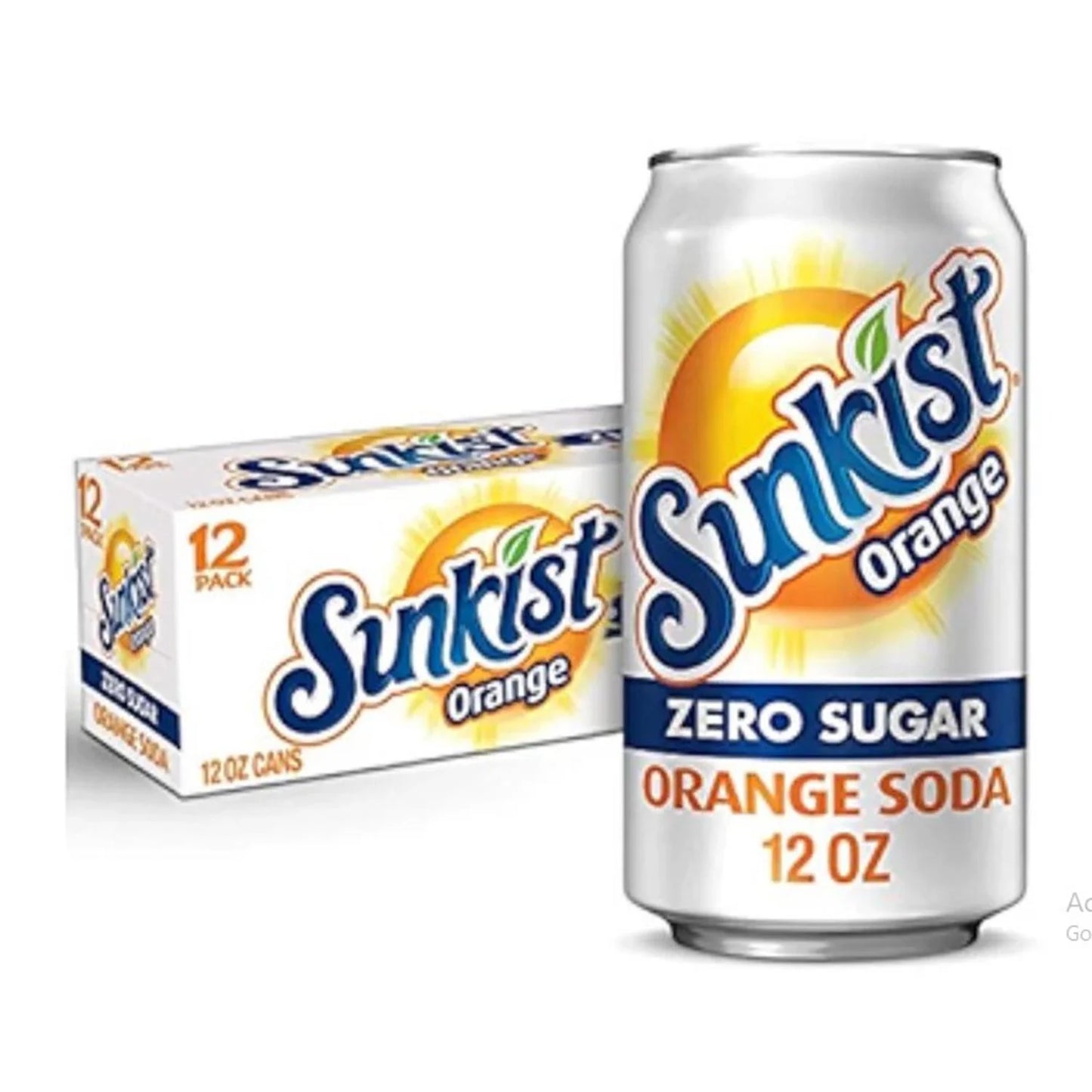 Sunkist Orange Soda Zero Can - Case of 12