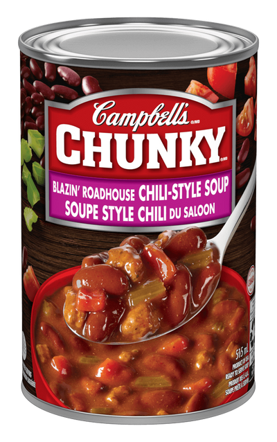 Campbell's Chunky Blazin' Roadhouse Chili Style Soup 515ml - Case of 12