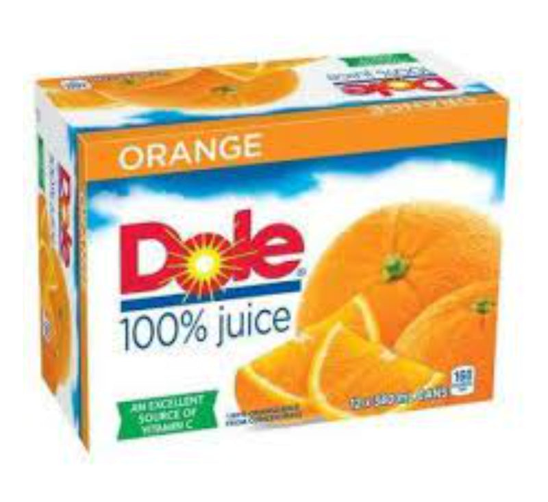 Dole 100% Orange Juice 340ml (12 pack)